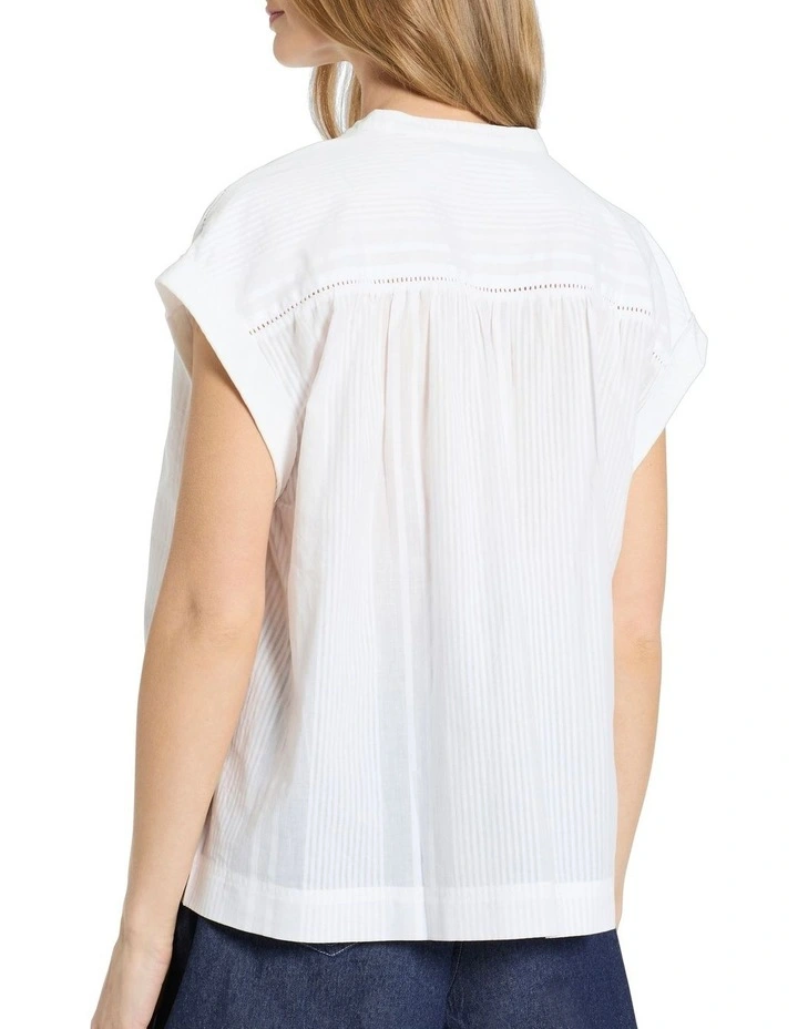 Sena Textured Top in White image 4