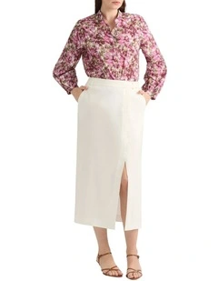 Tessano Cotton Blouse in Mauve Multi