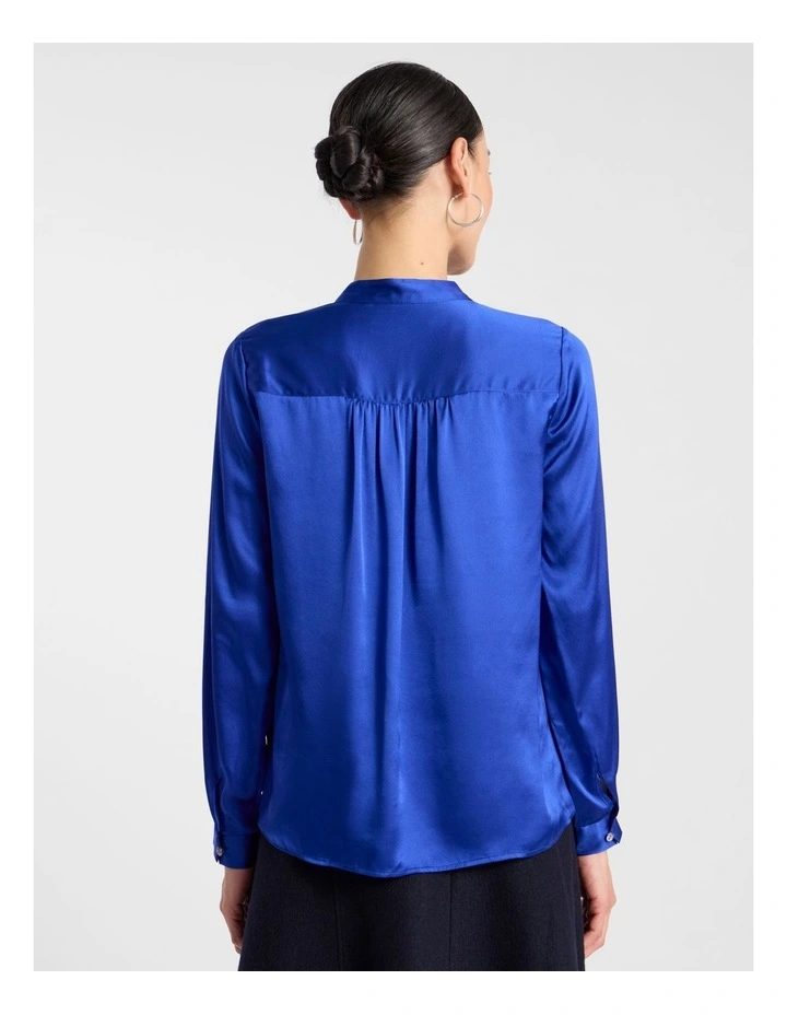 Cristobal Silk Blouse in Royale Blue image 3