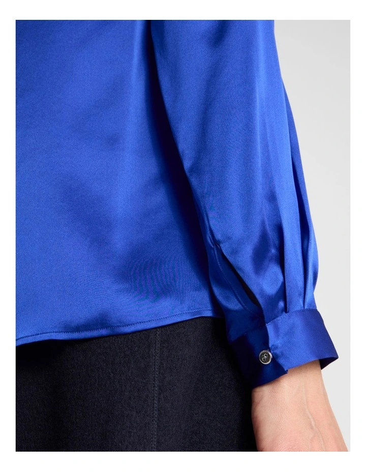 Cristobal Silk Blouse in Royale Blue image 4