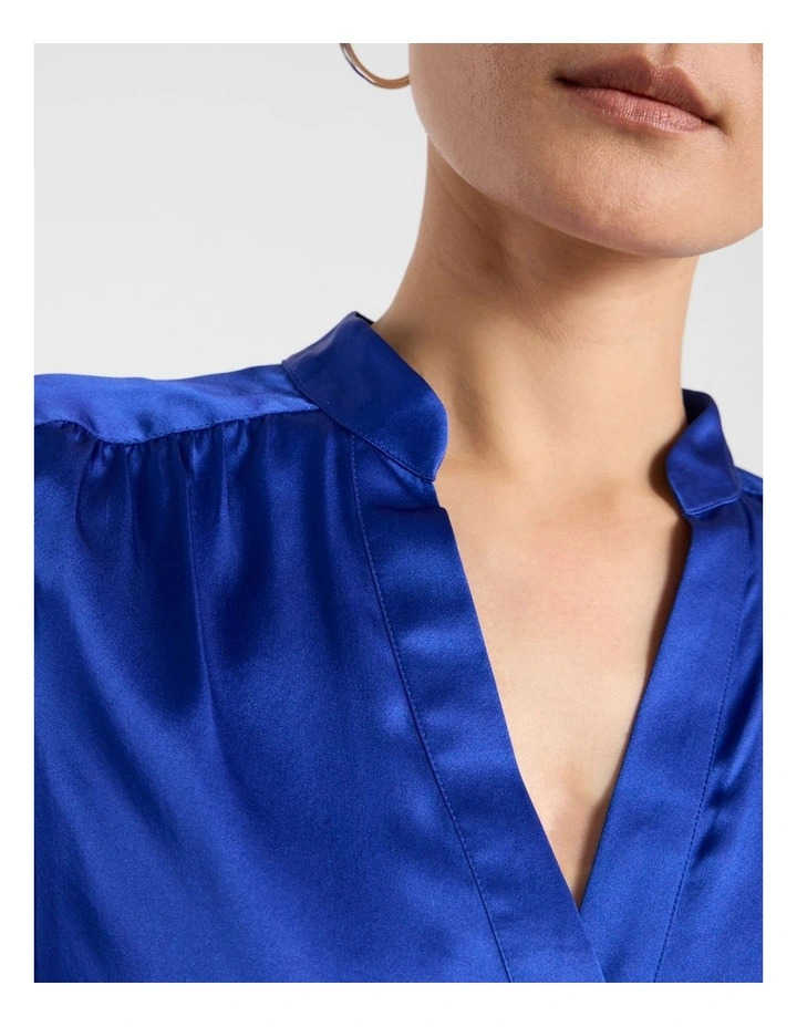 Cristobal Silk Blouse in Royale Blue image 6