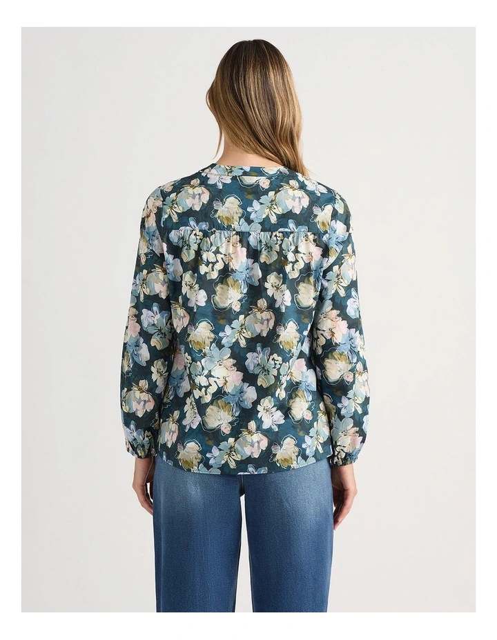 Emmina Cotton Blouse in Peacock Multi image 3
