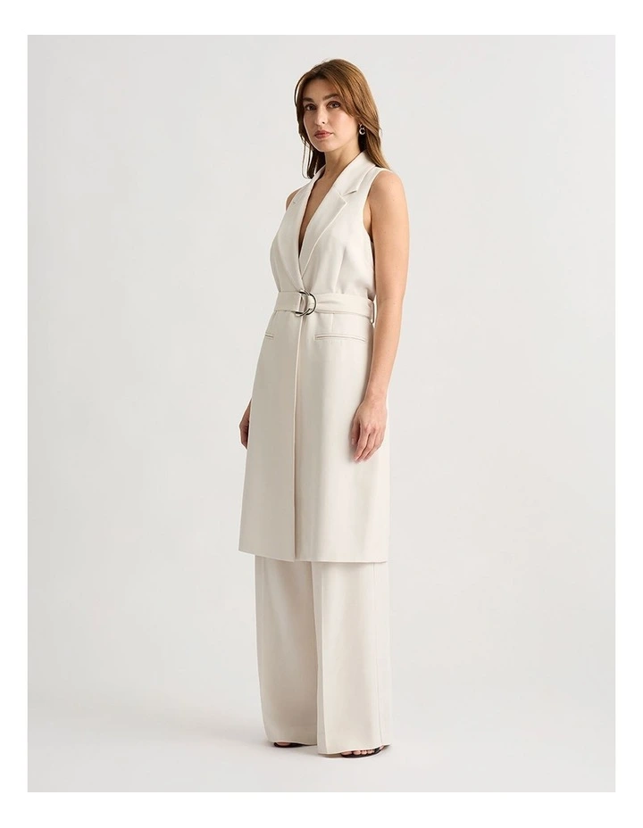Maude Longline Vest in Almond image 2