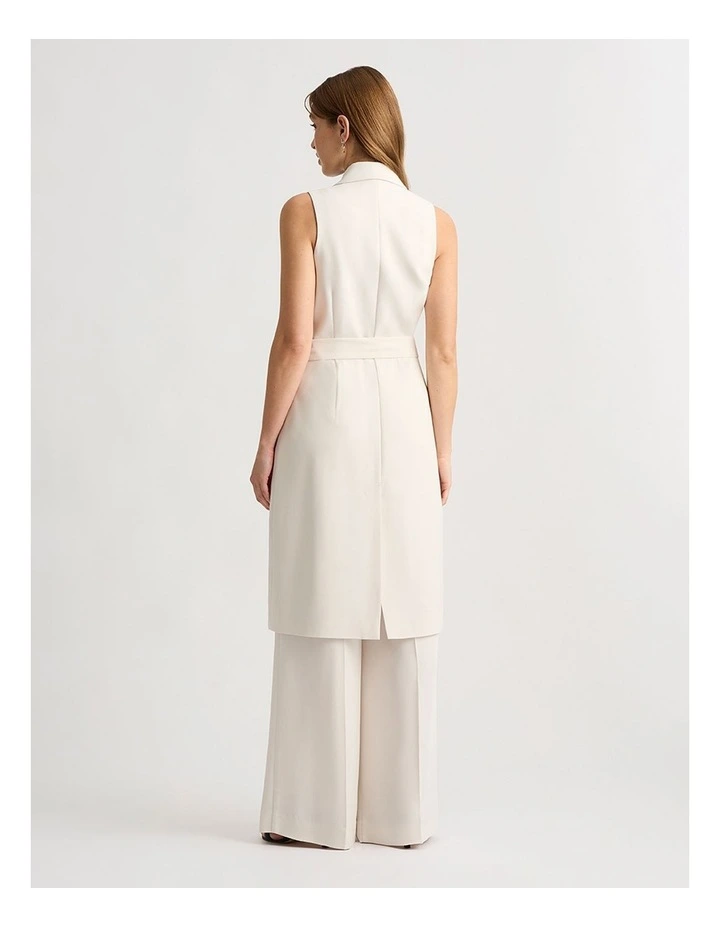 Maude Longline Vest in Almond image 3