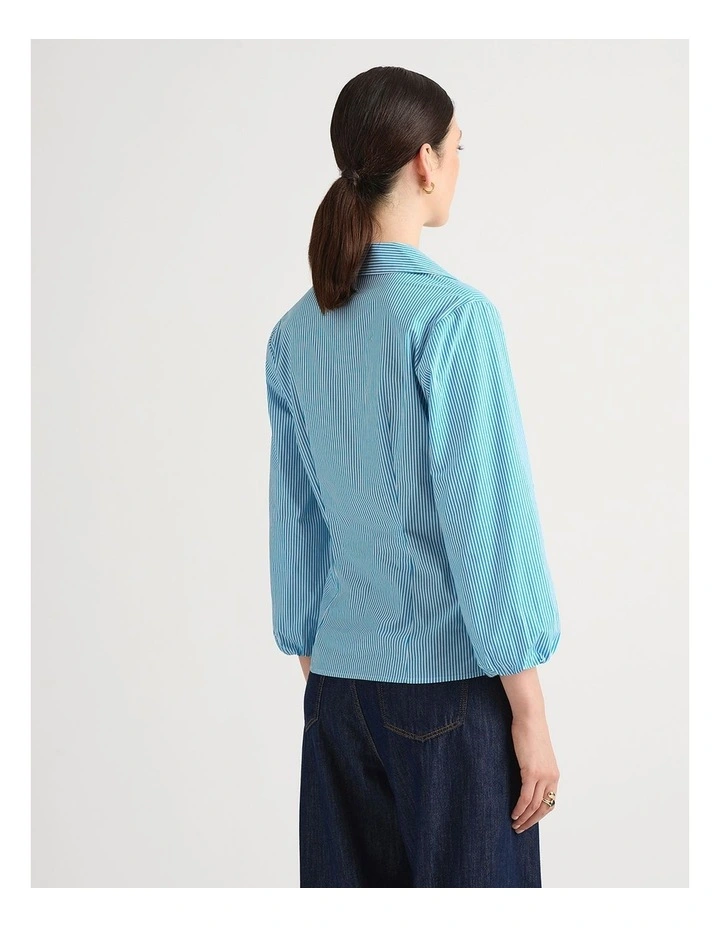 Carson Stripe Blouse in Calypso Stripe image 3