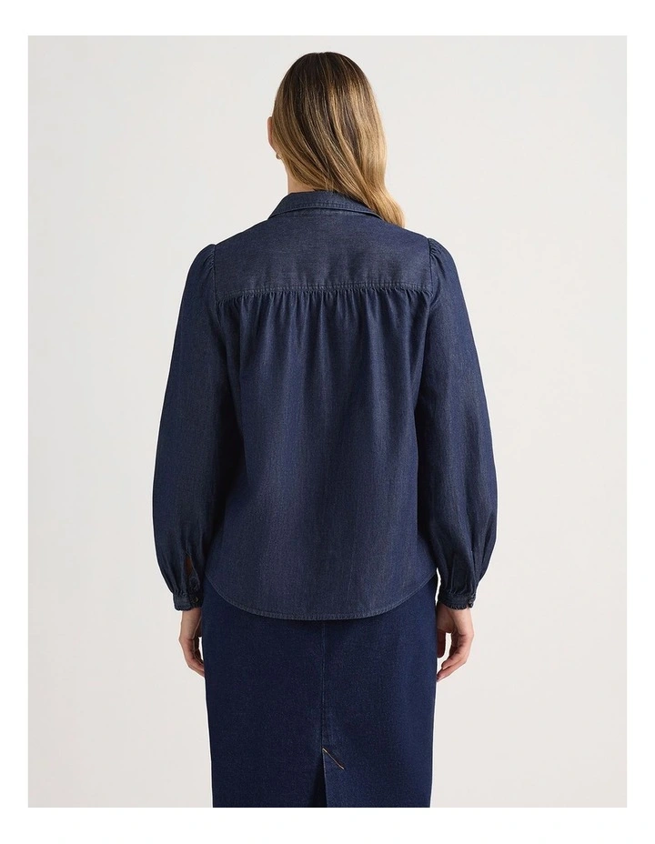 Ellena Chambray Blouse in Chambray image 3