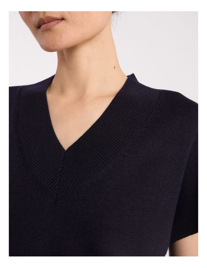 Laverne Merino Knit Vest in Navy image 3