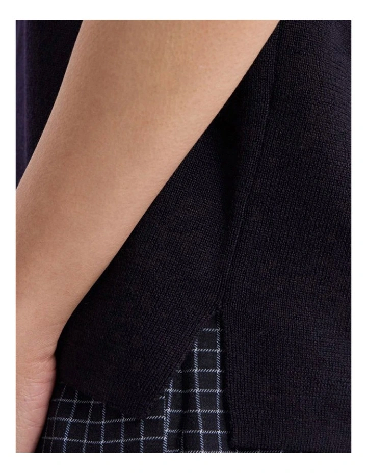 Laverne Merino Knit Vest in Navy image 4