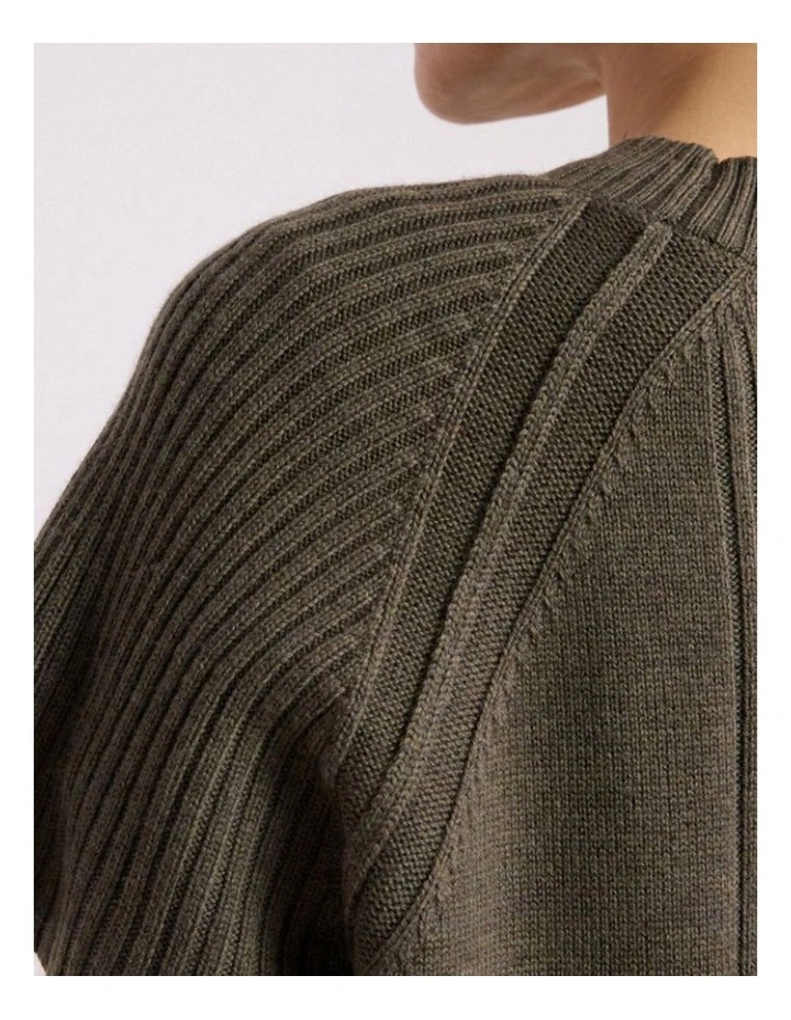 Anwar Merino Knit Vest in Olio Green image 4