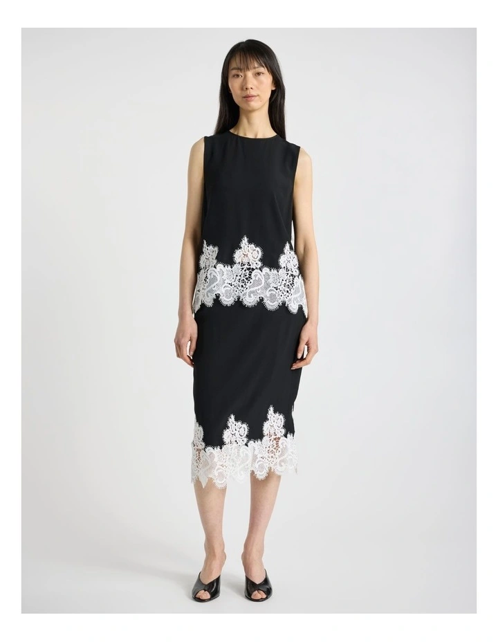 Melody Lace Top in Black/White image 7