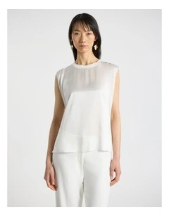 Staria Silk Mix Top in Ivory