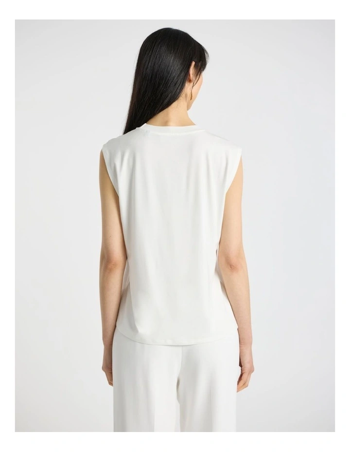Staria Silk Mix Top in Ivory image 3