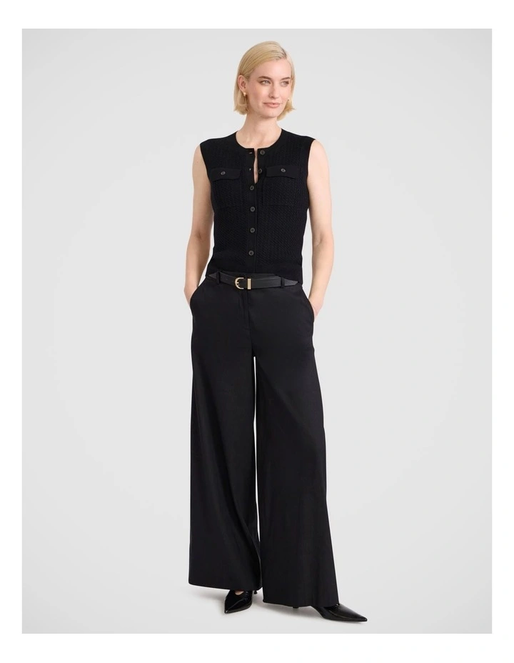 Estella Knit Vest in Black image 1