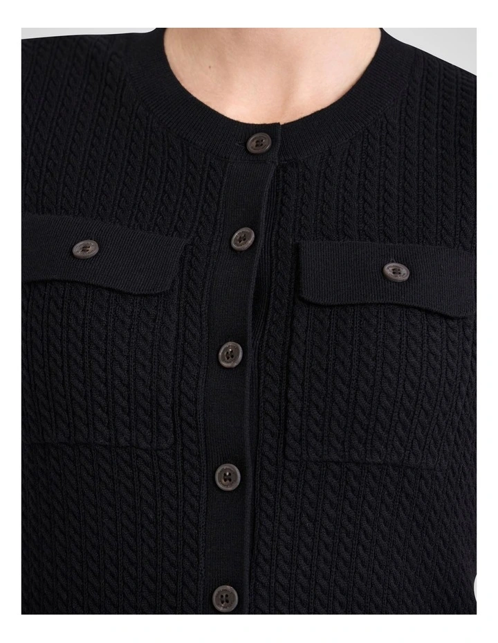 Estella Knit Vest in Black image 3