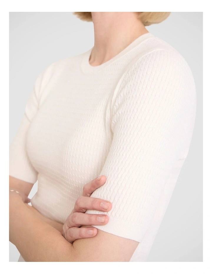 Mardi Knit Tee in Ivory image 3