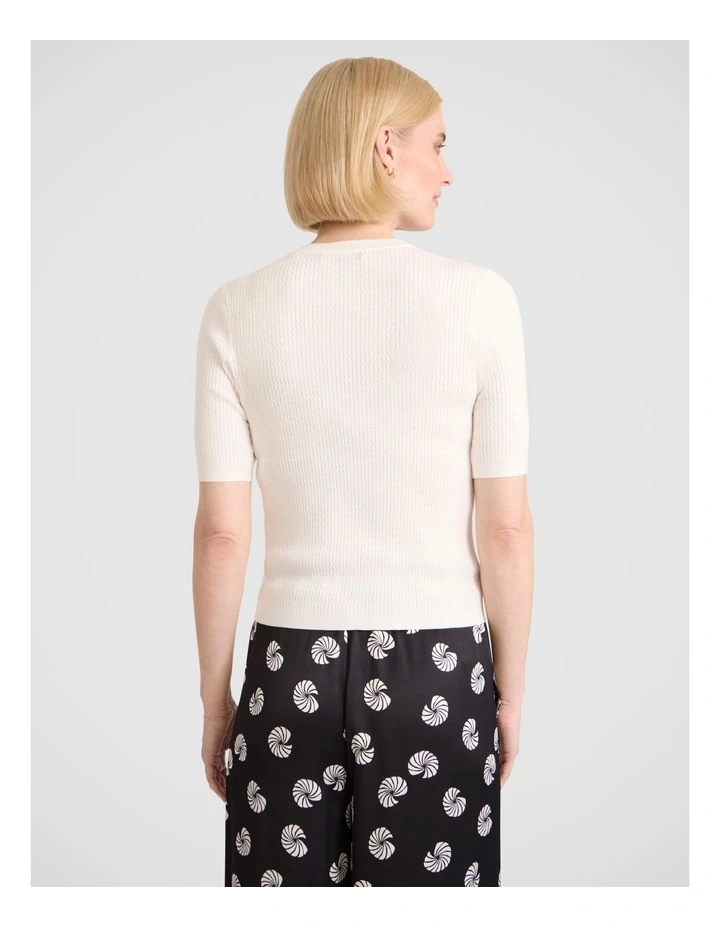 Mardi Knit Tee in Ivory image 4