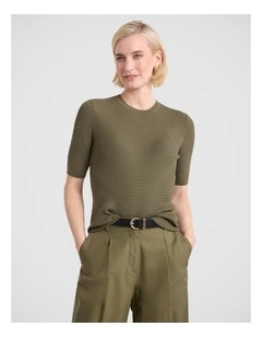 Mardi Knit Tee in Fern