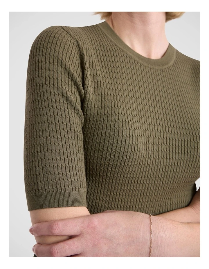 Mardi Knit Tee in Fern image 3