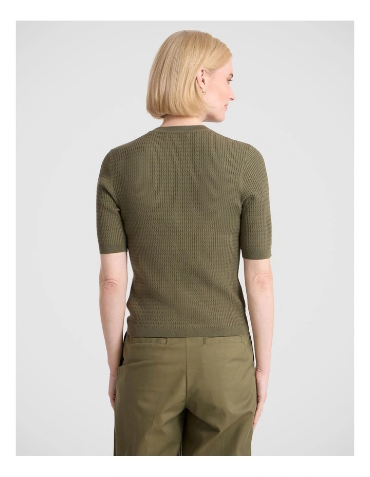 Mardi Knit Tee in Fern image 4