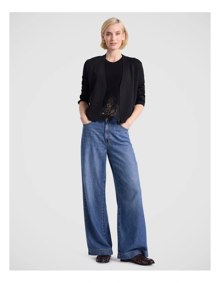 Jaxx Knit Cardigan in Black image 1