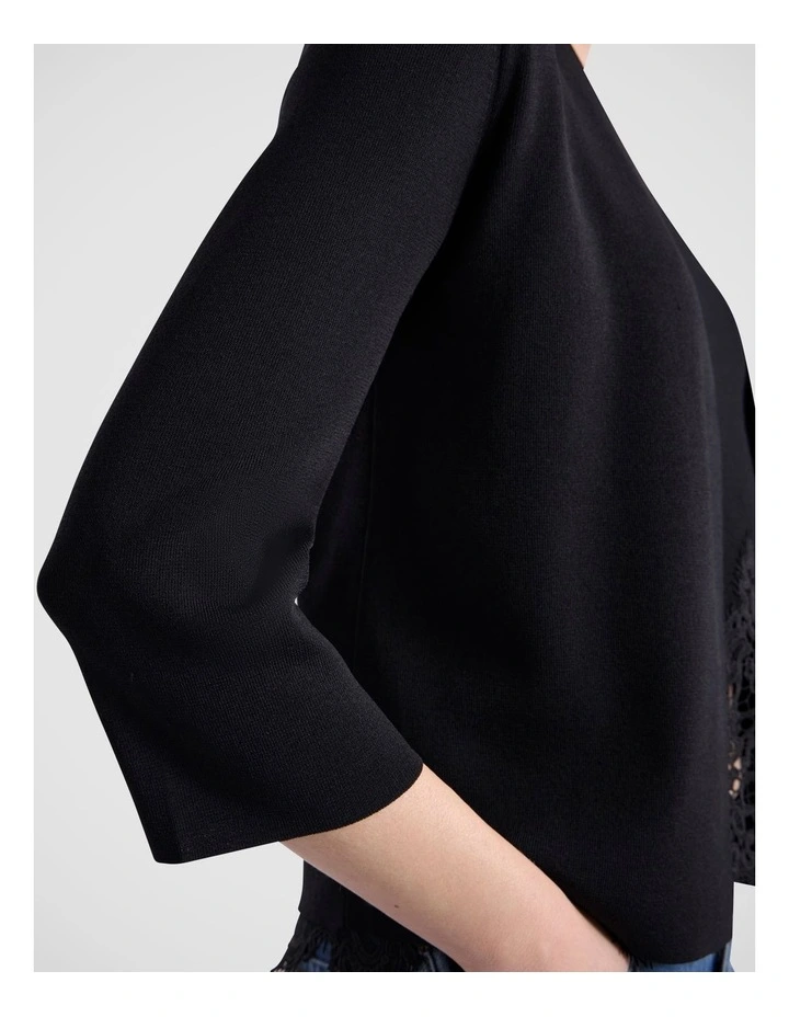 Jaxx Knit Cardigan in Black image 3