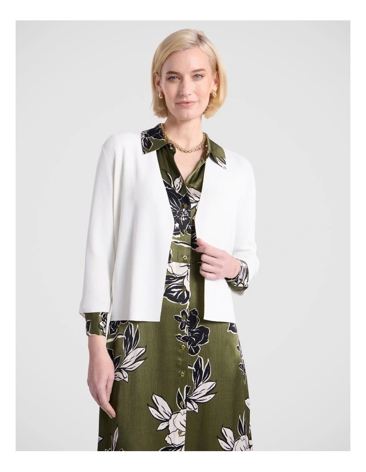 Jaxx Knit Cardigan in Ivory image 2