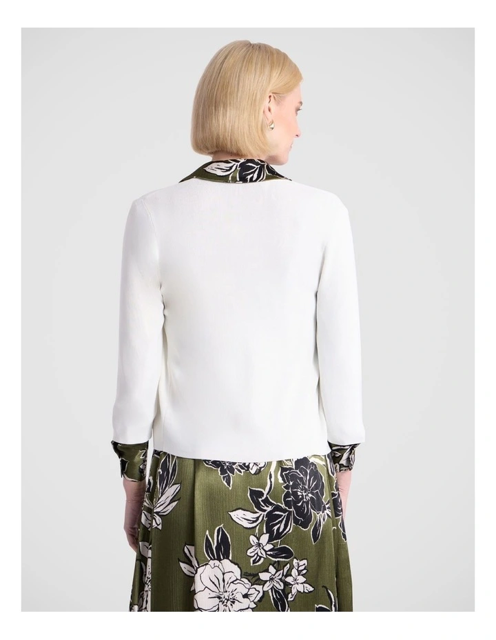 Jaxx Knit Cardigan in Ivory image 4