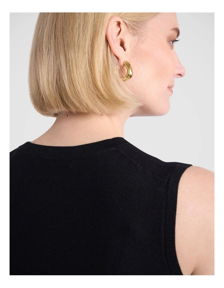 Flora Lace Knit Top in Black image 4