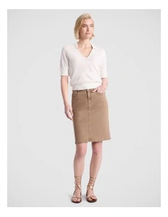 Brandie Knit Polo in Ivory