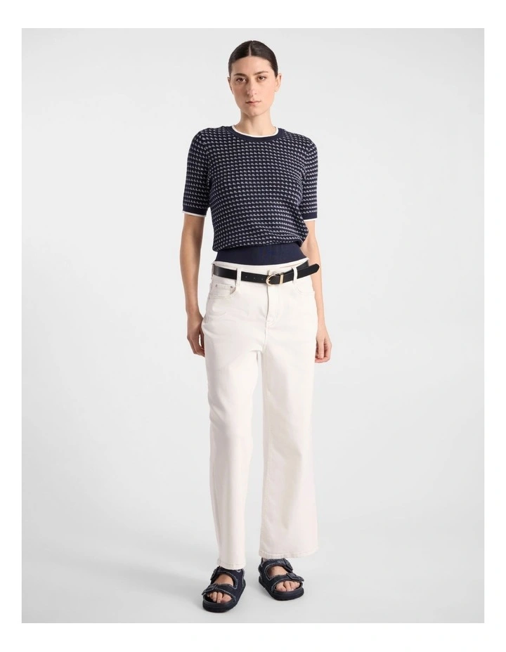 Valentin Cotton Knit in Navy Multi image 2