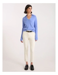 Alessa Polo Knit in Periwinkle