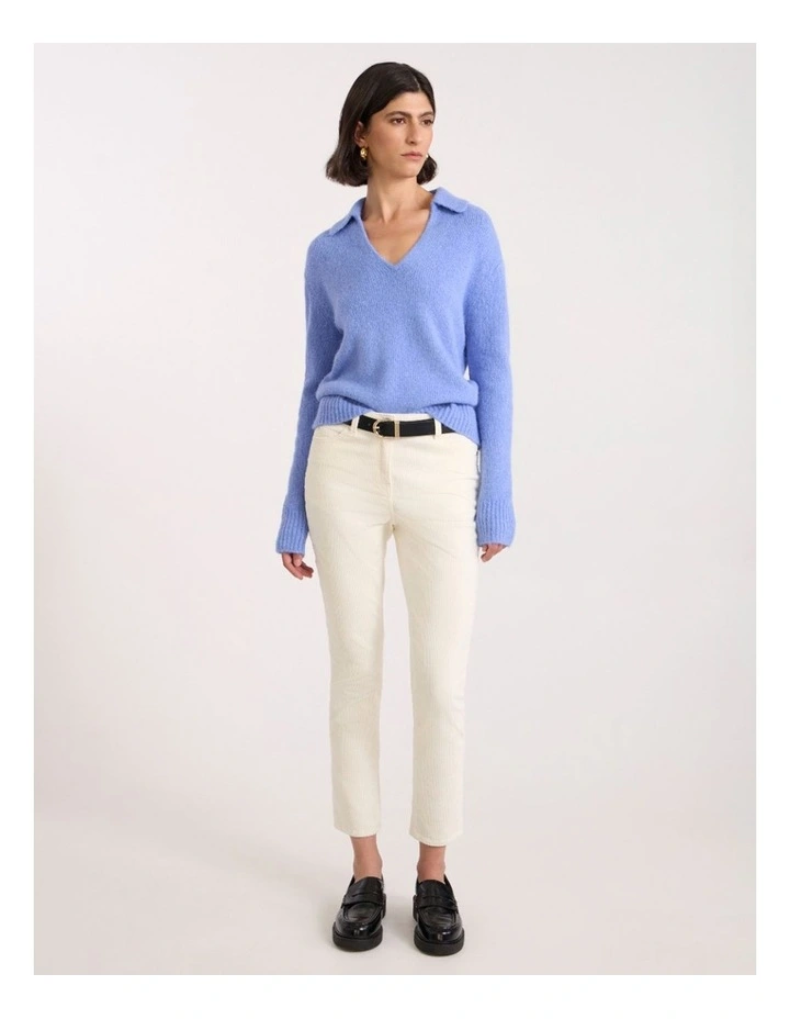 Alessa Polo Knit in Periwinkle image 1