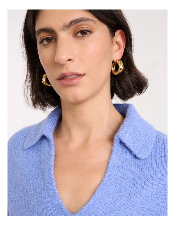 Alessa Polo Knit in Periwinkle image 3