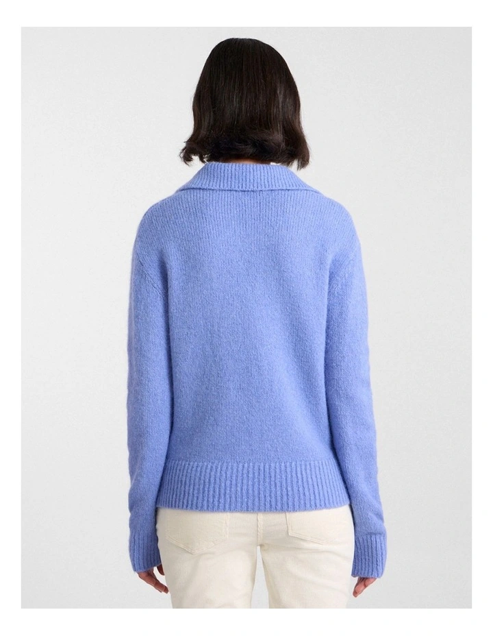 Alessa Polo Knit in Periwinkle image 3