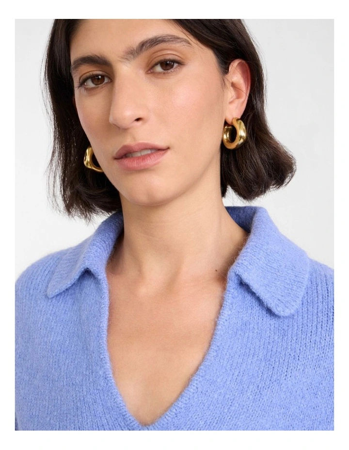 Alessa Polo Knit in Periwinkle image 4