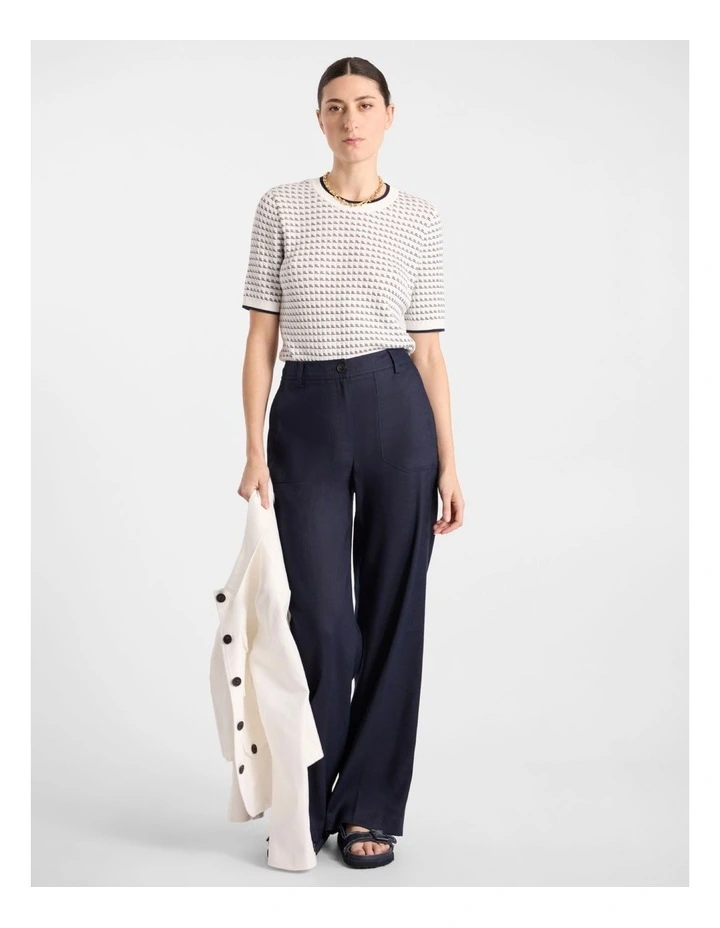 Valentin Cotton Knit in Ivory Multi image 2