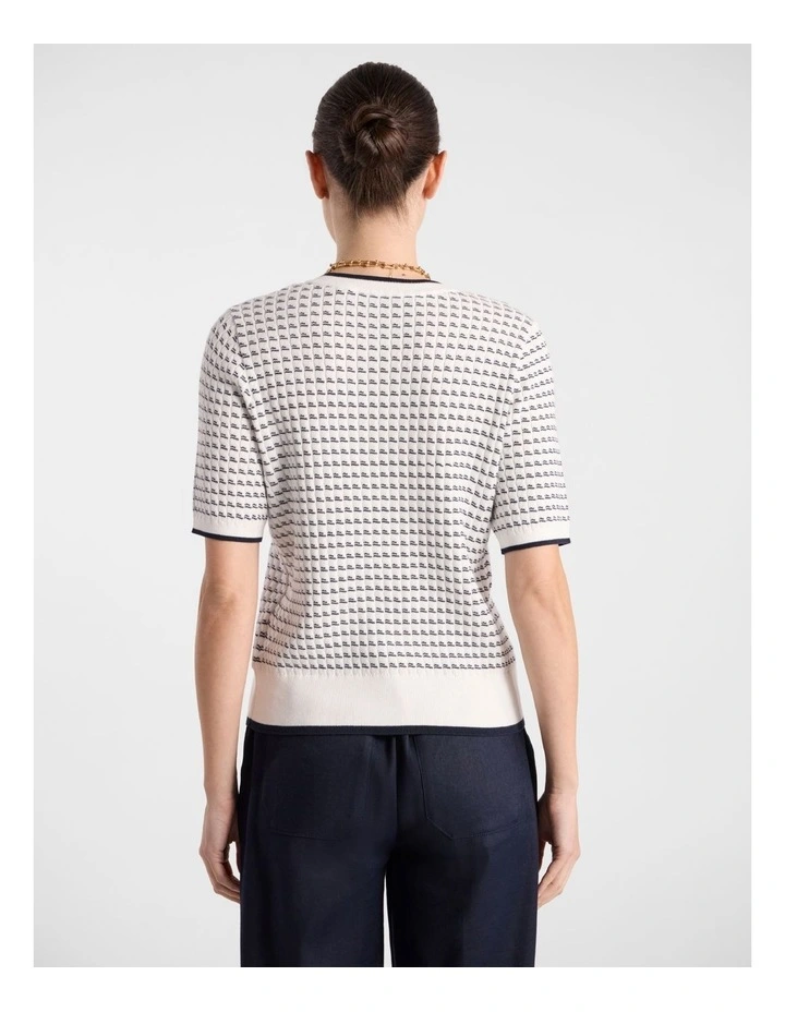 Valentin Cotton Knit in Ivory Multi image 3