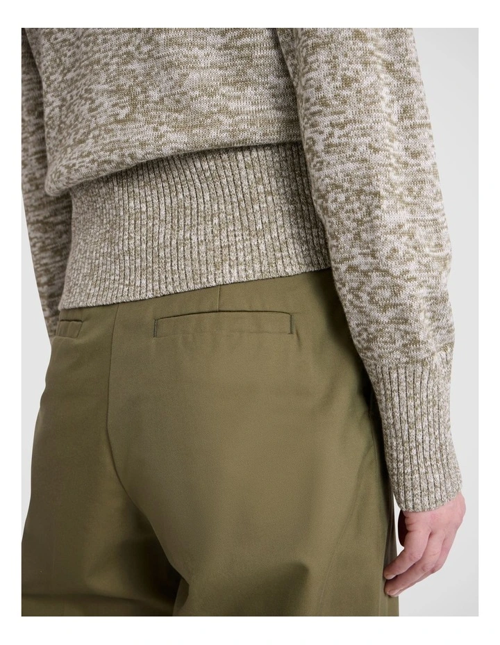 Myla Linen Blend Cardigan in Fern Melange image 4