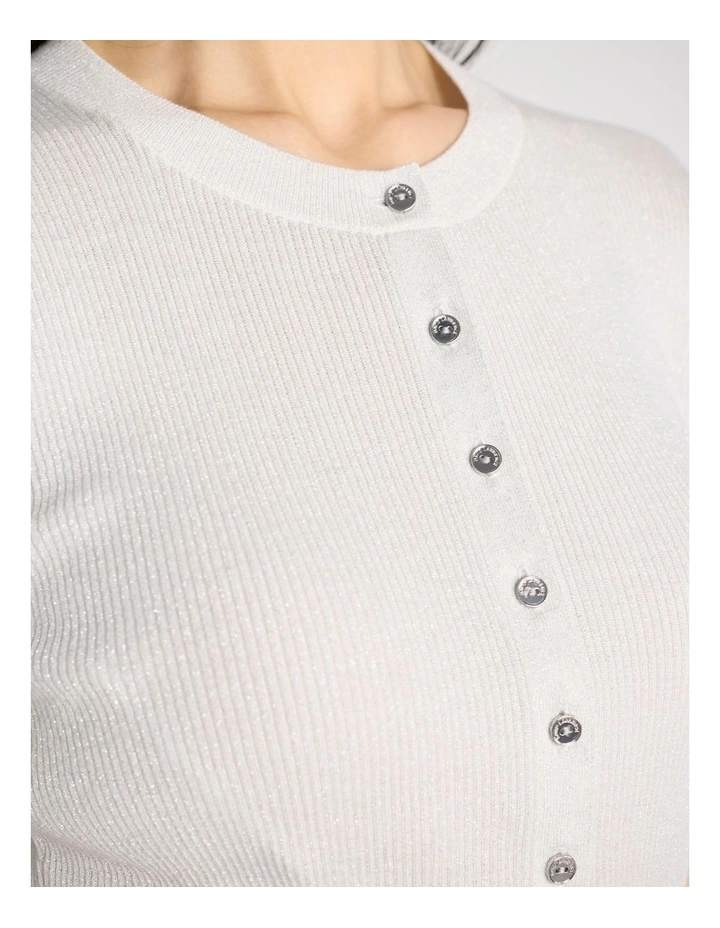 Maryna Knit Top in Silver Sparkle image 4