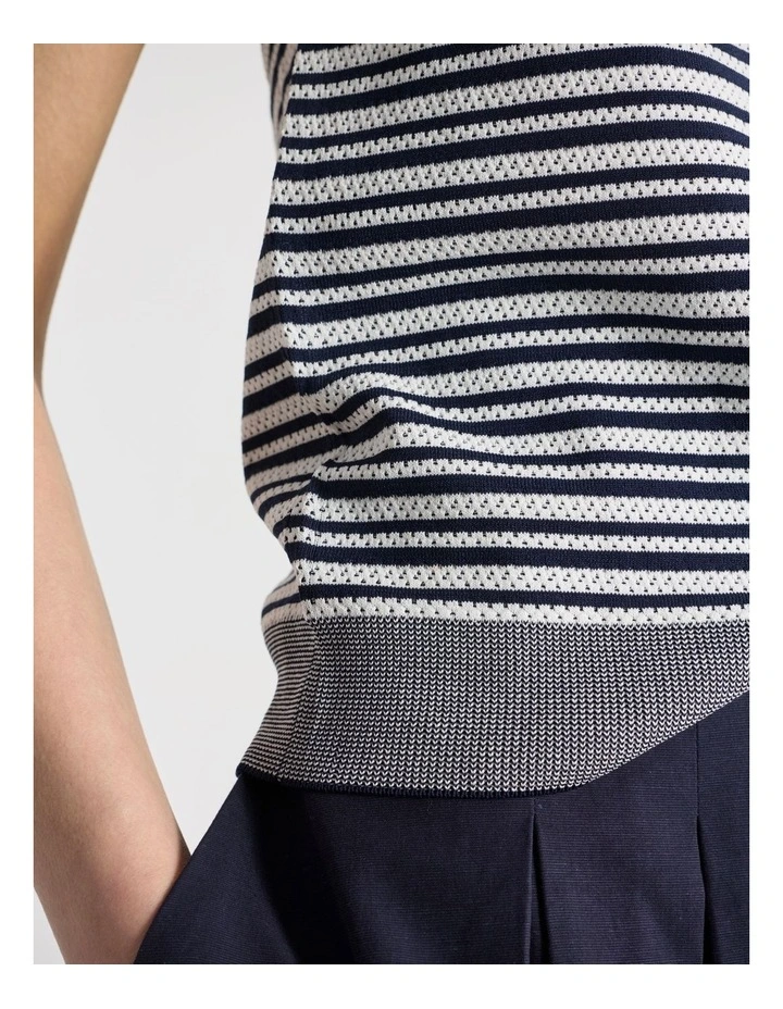 Mavis Knit Tank in Navy Stripe image 5