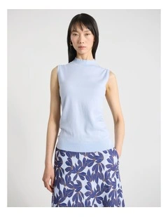Suki Csc Knit Top in Hydrangea Blue