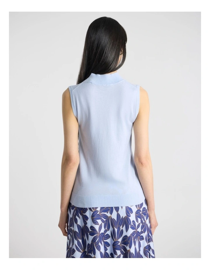 Suki Csc Knit Top in Hydrangea Blue image 3