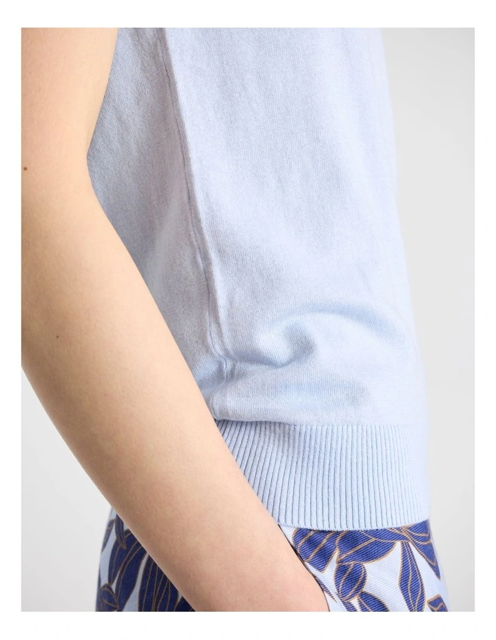 Suki Csc Knit Top in Hydrangea Blue image 4