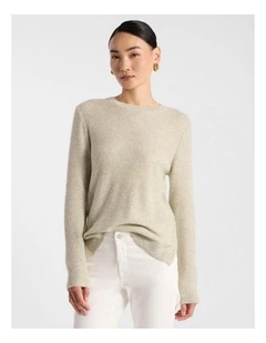 Moss Stitch Knit in Mojito Green Melange