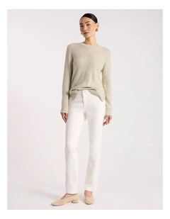 Moss Stitch Knit in Mojito Green Melange