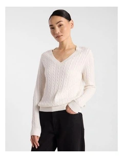 Everyday Cable Knit in Ivory