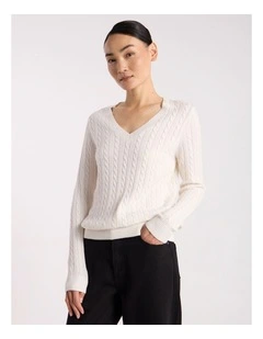 Everyday Cable Knit in Ivory