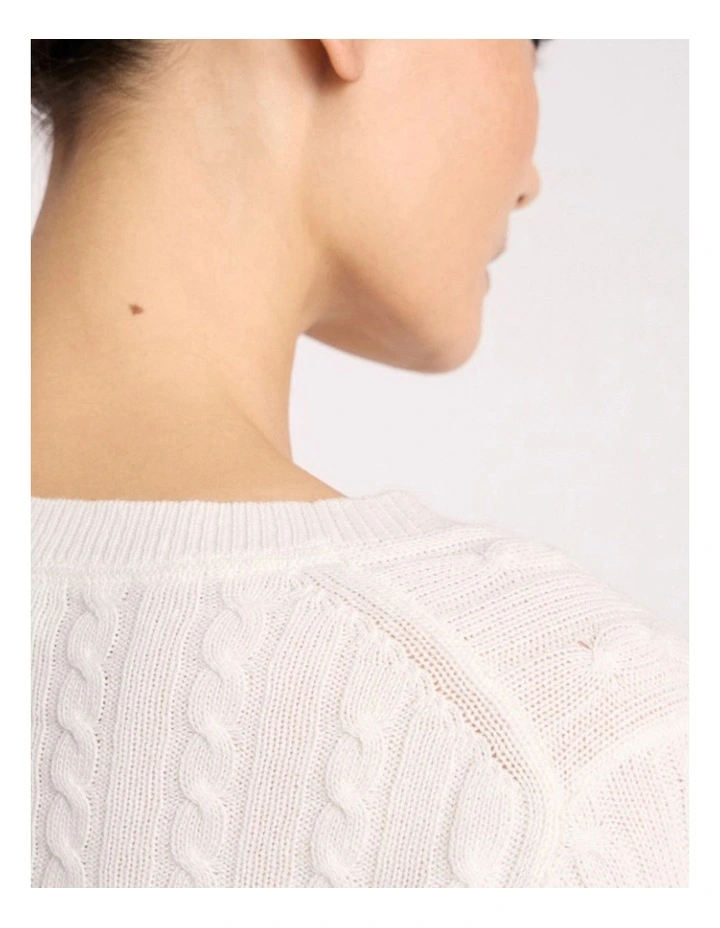Everyday Cable Knit in Ivory image 3