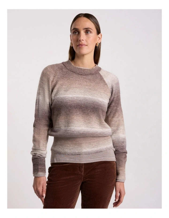 Jesse Ombre Knit in Nutmeg Ombre image 2