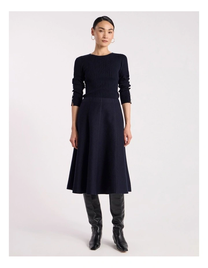 Mikka Rib Knit in Navy image 1